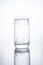 Full glass cup with carbonated pure mineral water