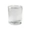 The full glass of water on white background, selective focus