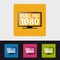 Full HD 1080 Television Icon - Colorful Vector Illustration - Isolated On Transparent Background