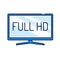 Full hd color line icon. Full High Definition. Resolution 1920 1080 pixels and a frame rate of at least 24 sec. Pictogram for web