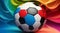 full hd sports wallpaper, sports banner, soccer ball on abstract background, soccer ball background