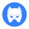 Full head mask icon isolated on white background. Superheros mask symbol