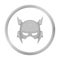 Full head mask icon in monochrome style isolated on white. Superhero`s mask symbol.