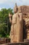 Full height Avukana statue is standing statue of Buddha. Sri Lan