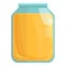 Full honey jar icon cartoon vector. Bee nectar