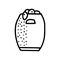 full laundry basket line vector doodle simple icon