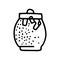 full laundry basket line vector doodle simple icon