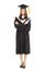 Full length beautiful young graduation woman standing