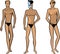 Full length front view of a standing naked man