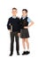 Full length portrait of cute children in school uniform