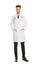 Full length portrait of medical doctor with stethoscope isolated on