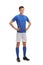 Full length portrait of a teenage soccer player