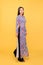 Full-length portrait of Vietnamese girl in ao-dai dress