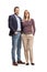 Full length portrait of a young casual couple in embrace