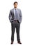 Full length portrait of a young man in corporate wear wearing posing