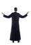 Full length priest blessing arm rear view