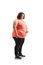 Full length shot of an overweight woman measuring her waist