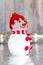 Full length snowman figurine