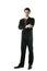 Full length suit tie businessman posing stand