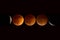 Full lunar eclipse composite April, 2014, Oregon, Cascade-Siskiyou National Monument , near Ashland