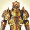 Full medieval iron suit, isolated on a white background. oil painting