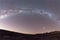 Full milky way panorama night sky shot in Patagonia