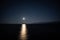 Full moon above sea. Moonlight reflection. Nasa Public Domain Imagery