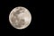 The full moon with black background