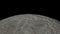 Full moon. The camera flies 360 around the moon. Another side of the moon. Seamless Looped 3D 4K Animation