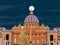 Full moon christmas at saint peter basilica Vatican illustration