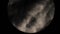 Full moon closeup clouds