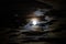 Full moon with clouds, Paschal Full Moon in April, 2023