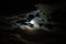 Full moon with clouds, Paschal Full Moon in April, 2023