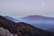 Full moon evening Montseny mountain Catalonia