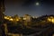 Full moon at the Forum Romanum - Wide Angle version