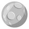 Full moon icon, gray monochrome style