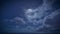 Full moon night and starry sky with moving clouds