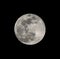 Full moon from northern hemisphere isolated on black