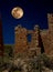 Full Moon over Ancestral Puebloan Ruins at Hovenweep National Monument