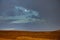 Full moon over Connemara bogs. Scenic Irish countryside landscape, County Galway, Ireland.