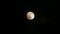 Full Moon Over Dark Black Sky At Night
