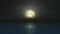 Full moon over ocean