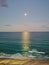 Full Moon rise scene from Pacific Ocean from Surfer Paradise beach in Gold Coast Queensland Australia