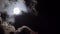 Full Moon Rises in Clouds on Sky in Night, View Moon Light, Evening Astrology, Halloween View