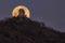 Full moon rising behind Gebara castle