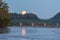 Full Moon Rising Over Bridge