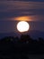 Full moon with thin clouds