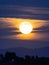 Full moon with thin clouds