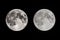 Full Moon with two exposures at night