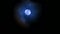 Full old moon and moonlight on night sky and cloud passing
